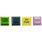 Fun Computer Keys (4 Pack) - Eject Key, No Clue, Duh, Oops